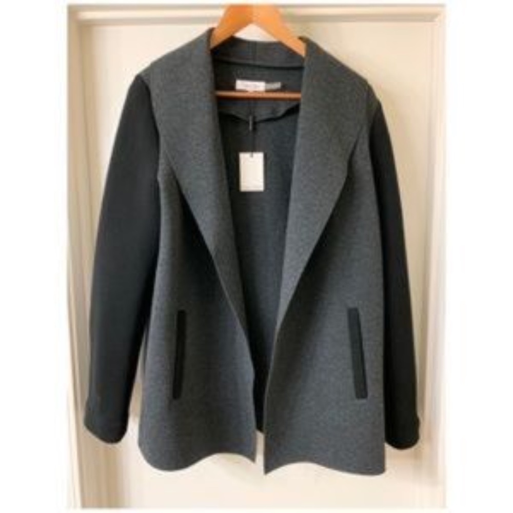Calvin Klein Color Block Open Front Jacket - Picture 6 of 7
